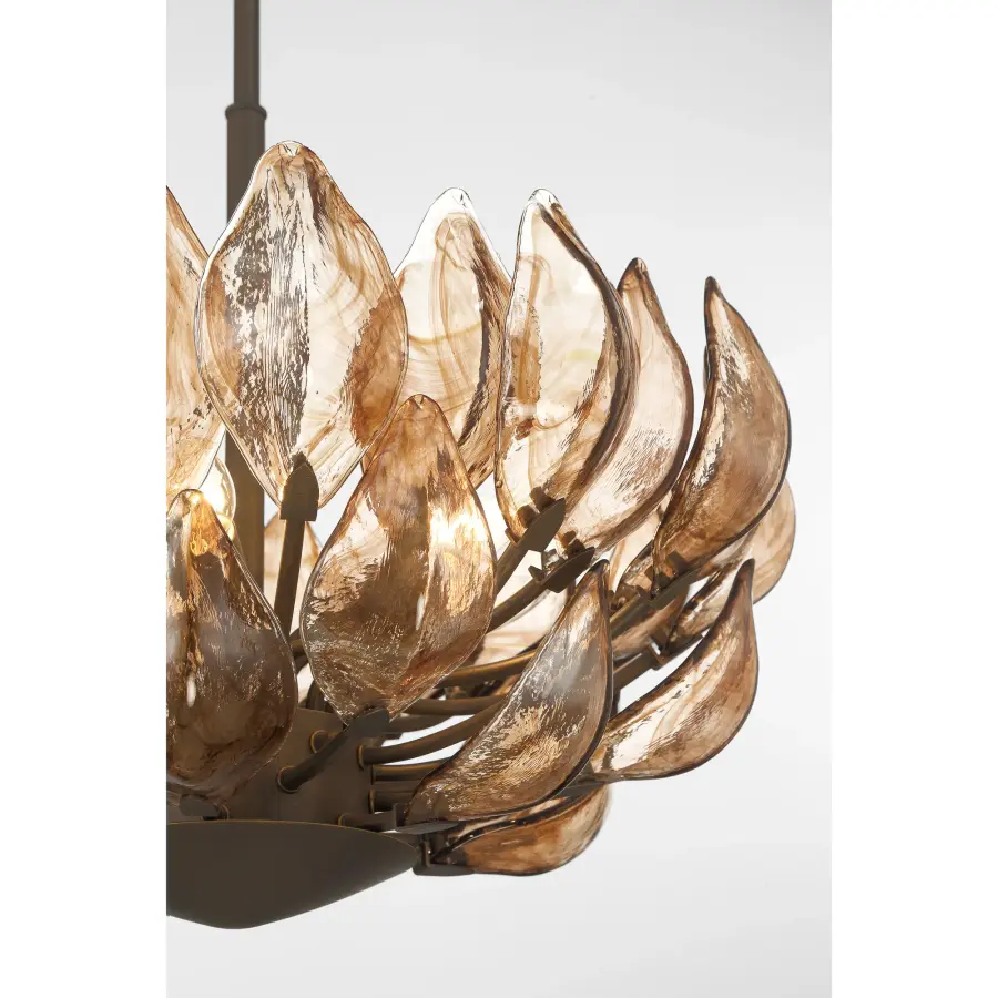 Arboles 6-Light Pendant with Amber Glass - Image 3