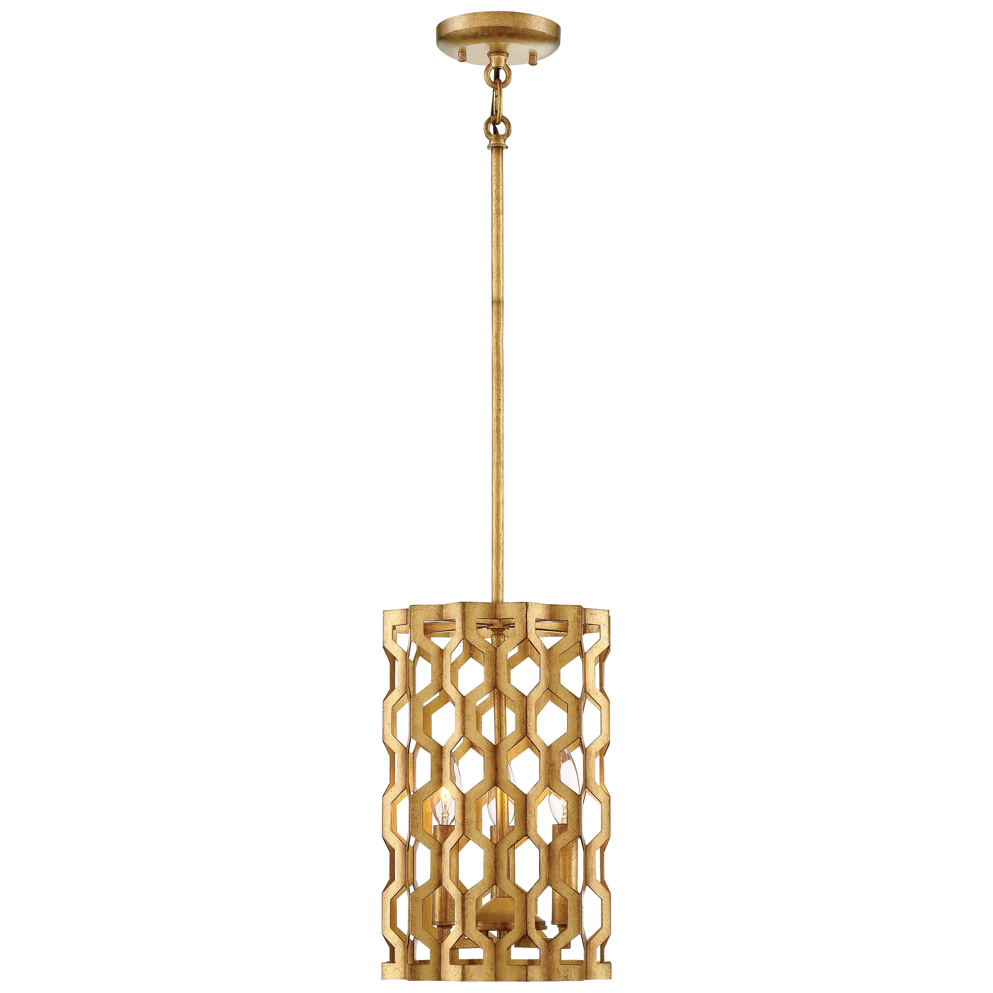 Coronade 3-Light Mini Pendant in Pandora Gold Leaf