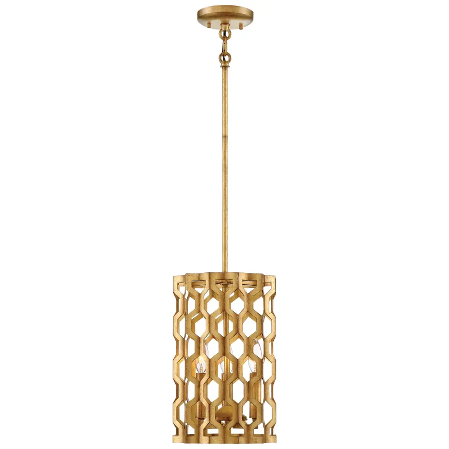 Coronade 3-Light Mini Pendant in Pandora Gold Leaf