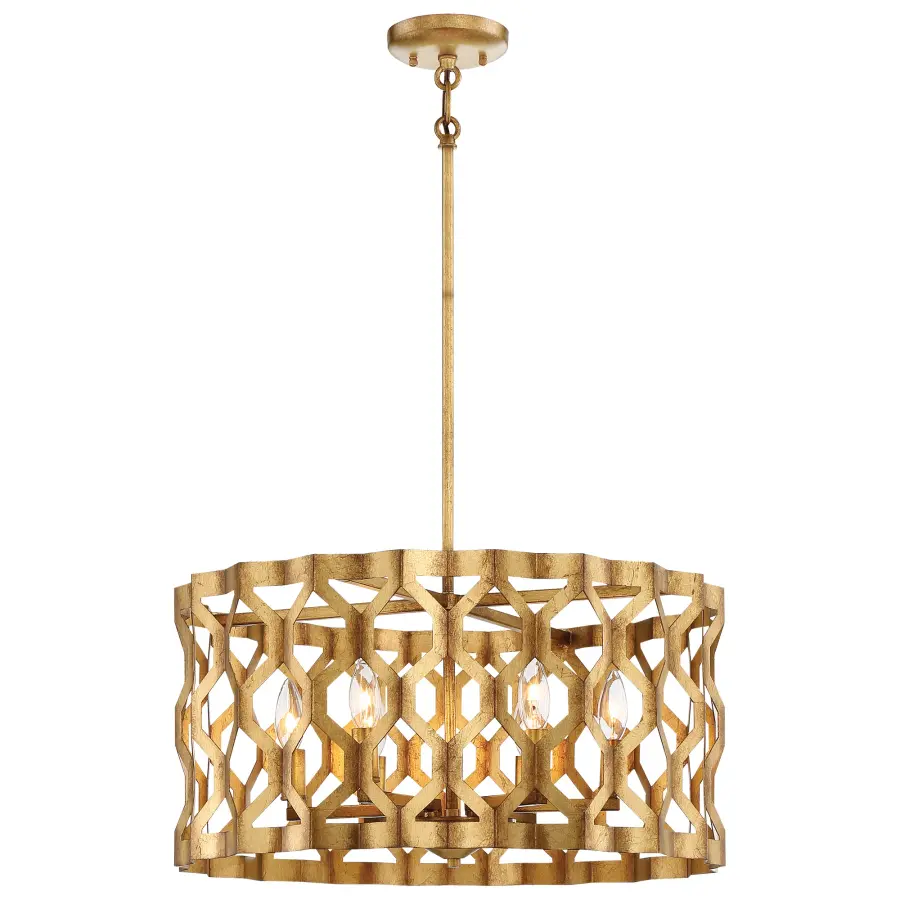 Coronade 6-Light Pendant in Pandora Gold Leaf