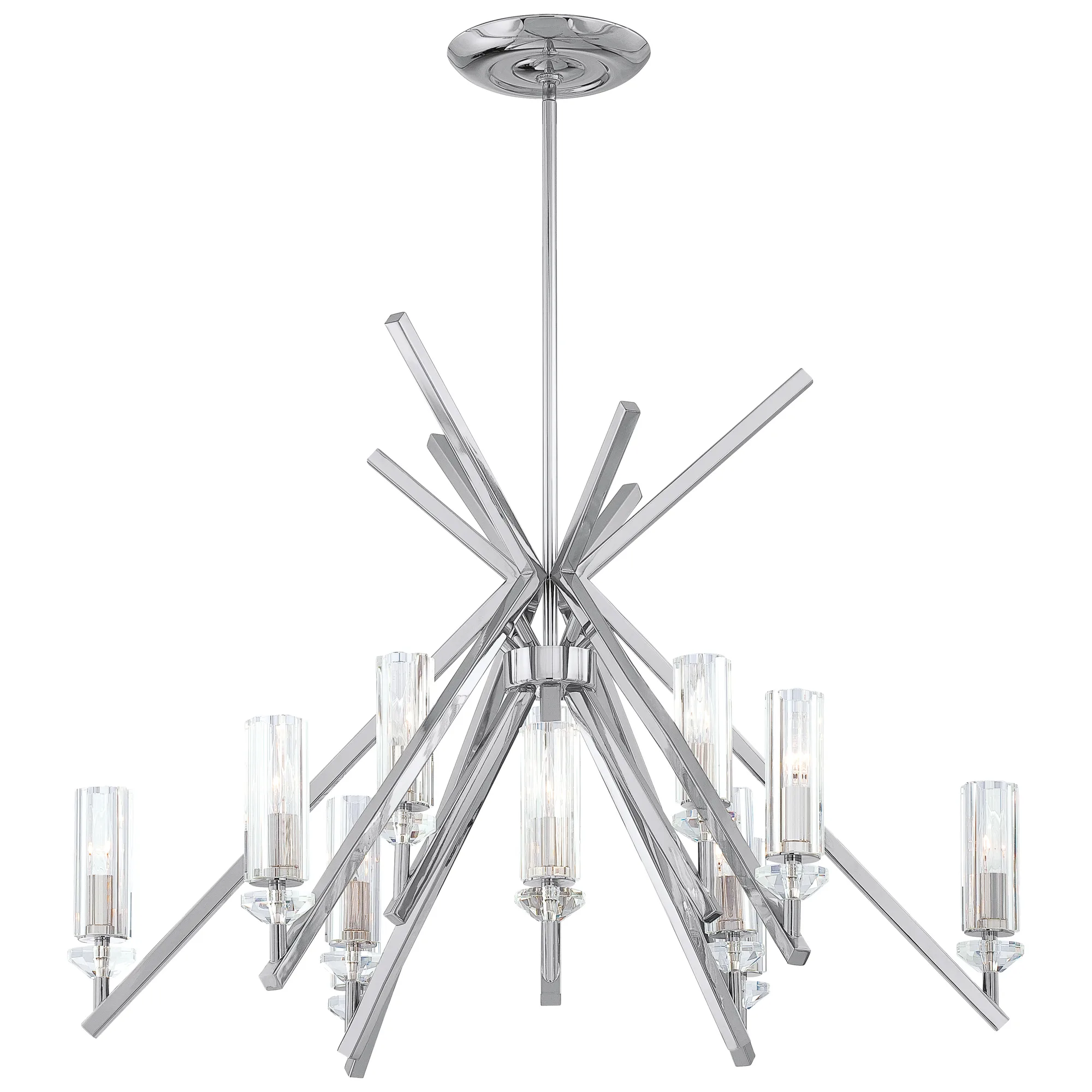 Fusano 12-Light Chandelier in Polished Nickel