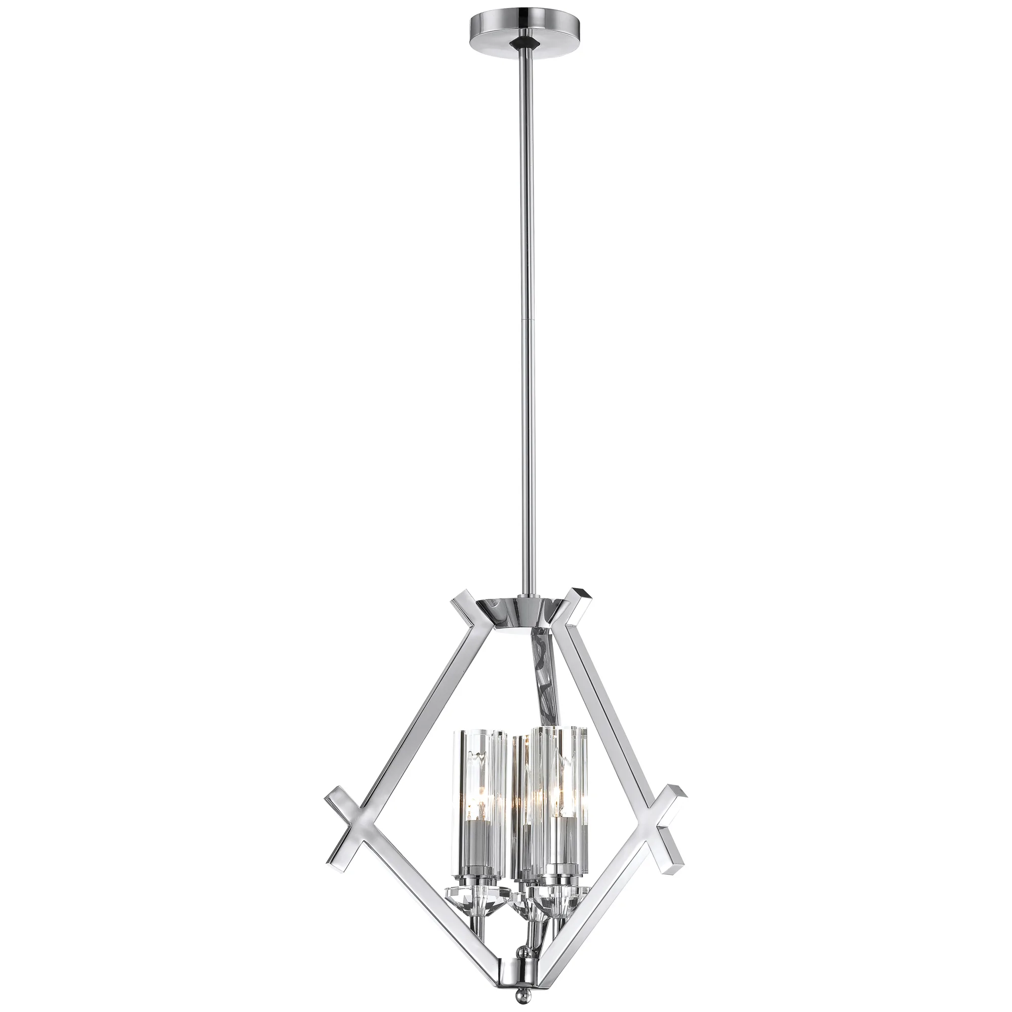 Fusano 3-Light Mini Chandelier in Polished Nickel