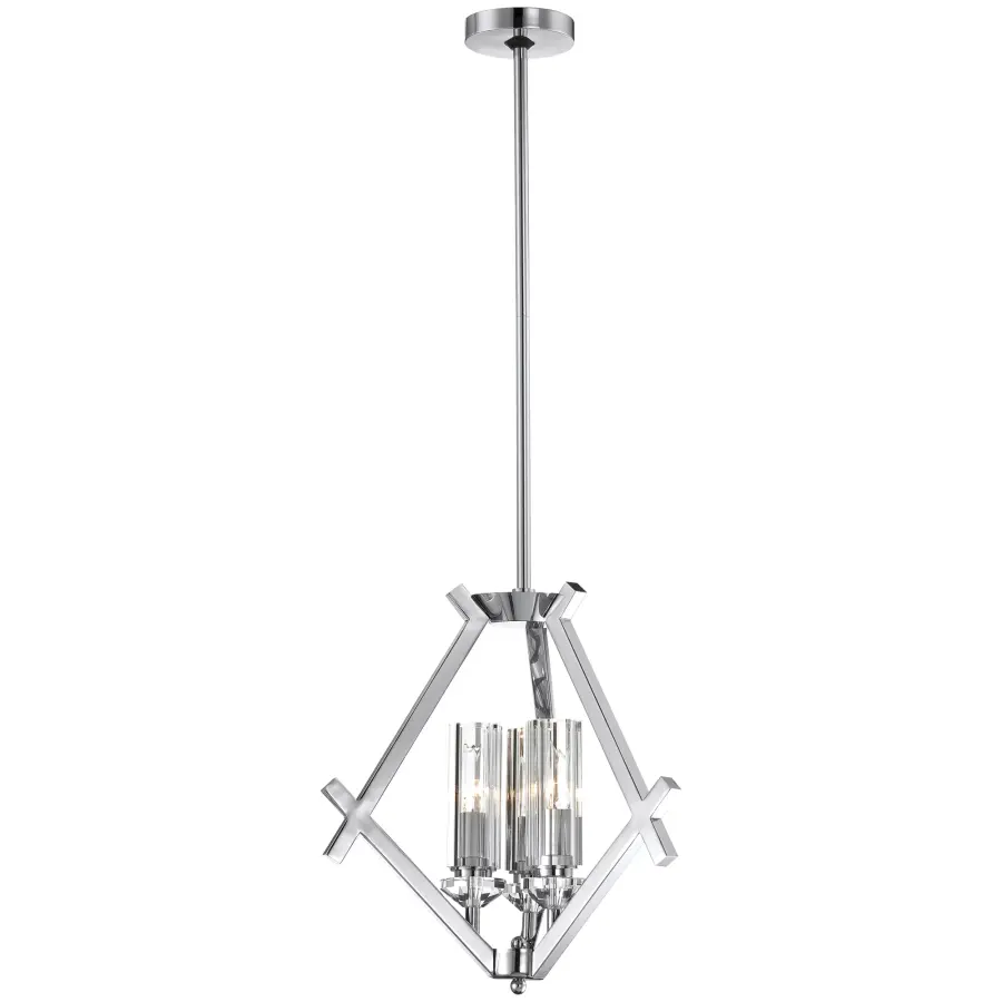 Fusano 3-Light Mini Chandelier in Polished Nickel