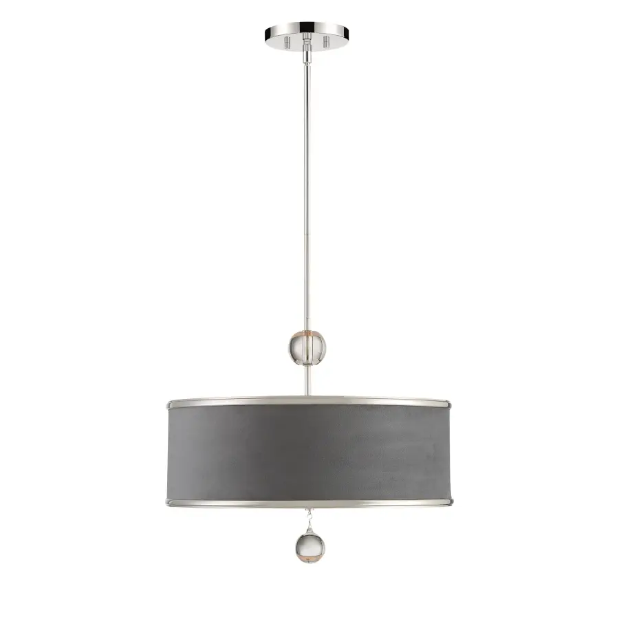 Luxour 5-Light Convertible Pendant in Polished Nickel - Image 4
