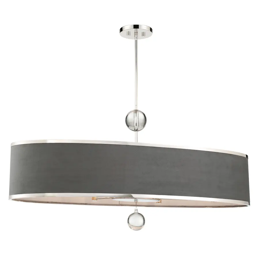 Luxour 6-Light Island Chandelier in Polished Nickel - Image 1