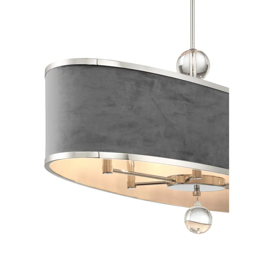 Luxour 6-Light Island Chandelier in Polished Nickel - Image 2