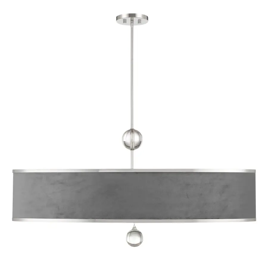 Luxour 6-Light Island Chandelier in Polished Nickel - Image 4