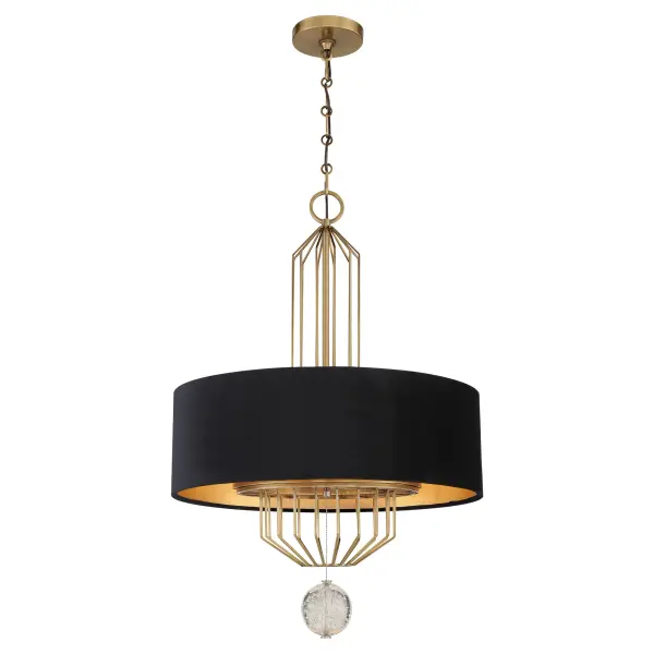 Grandeur 6-Light Pendant in Aged Antique Brass - Image 1