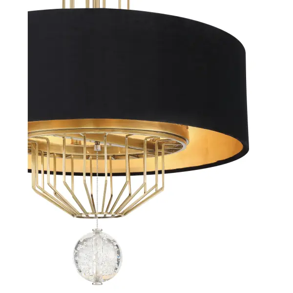 Grandeur 6-Light Pendant in Aged Antique Brass - Image 2
