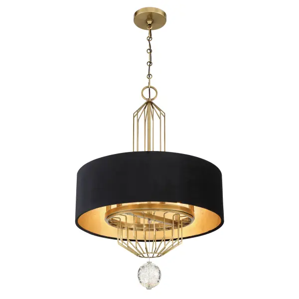 Grandeur 6-Light Pendant in Aged Antique Brass - Image 4