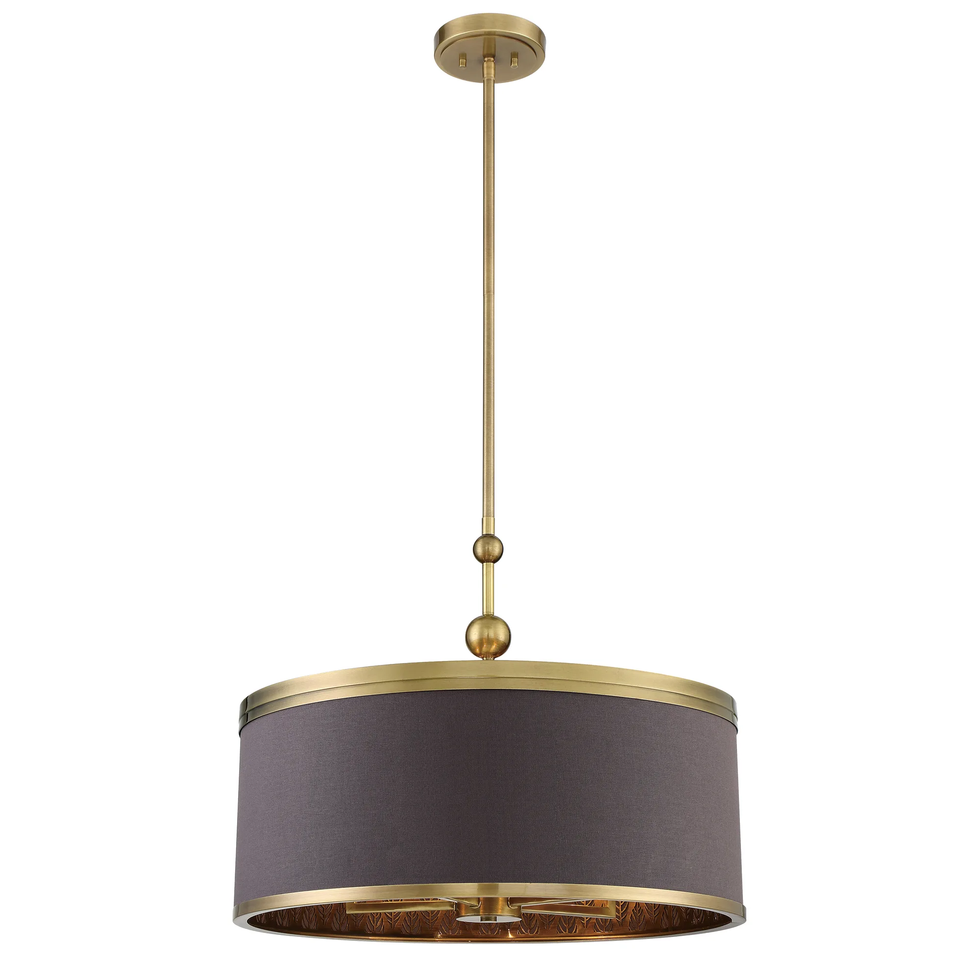 Splendour 5-Light Pendant with Chocolate Linen Shade