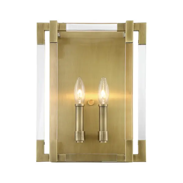 Prima Vista 2-Light Wall Sconce in Aged Antique Brass - Image 3