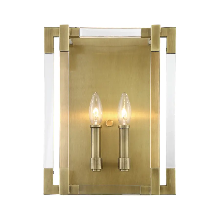 Prima Vista 2-Light Wall Sconce in Aged Antique Brass - Image 3