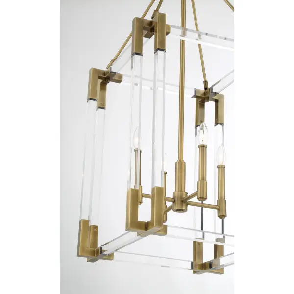 Prima Vista 4-Light Pendant in Aged Antique Brass - Image 2