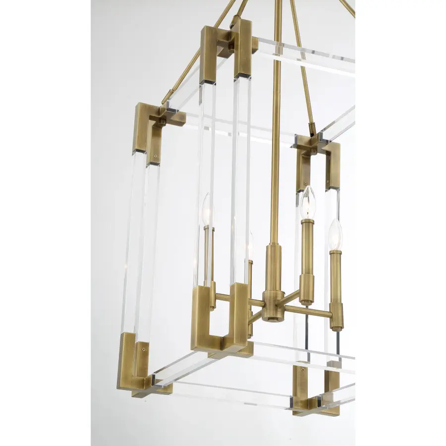 Prima Vista 4-Light Pendant in Aged Antique Brass - Image 2