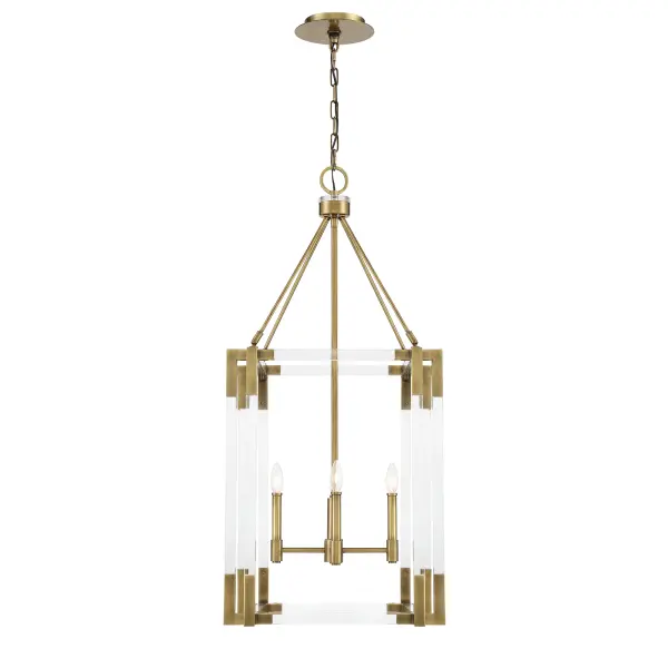 Prima Vista 4-Light Pendant in Aged Antique Brass - Image 5