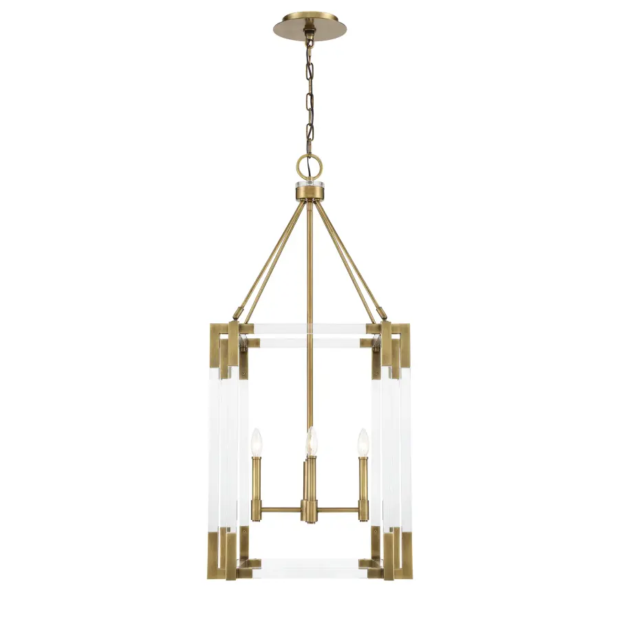 Prima Vista 4-Light Pendant in Aged Antique Brass - Image 5