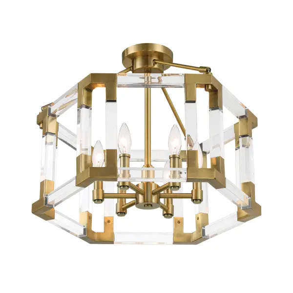 Prima Vista 6-Light Semi-Flush Mount Pendant - Image 6