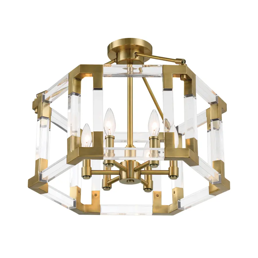 Prima Vista 6-Light Semi-Flush Mount Pendant - Image 6