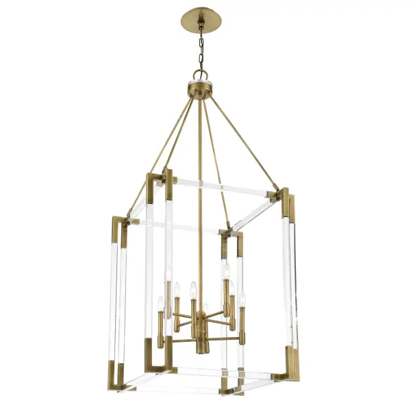 Prima Vista 8-Light Pendant in Aged Antique Brass - Image 1