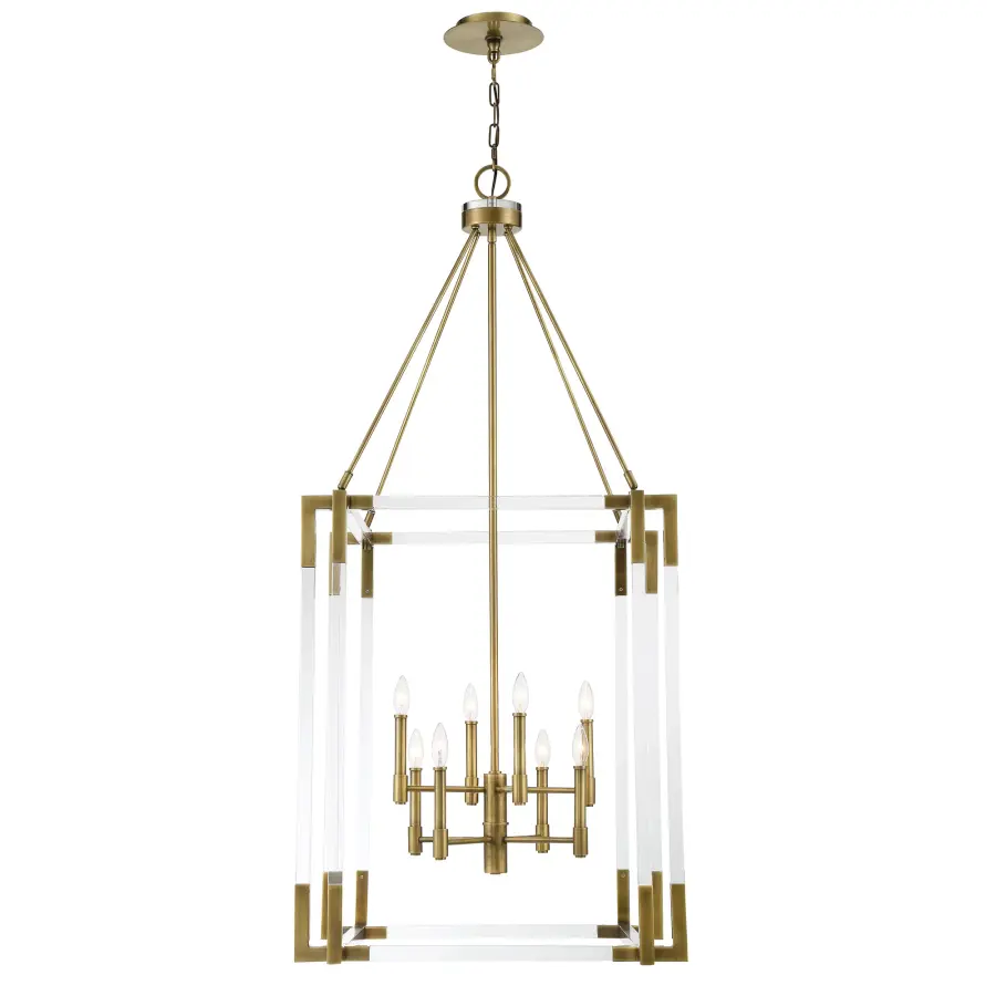 Prima Vista 8-Light Pendant in Aged Antique Brass - Image 5