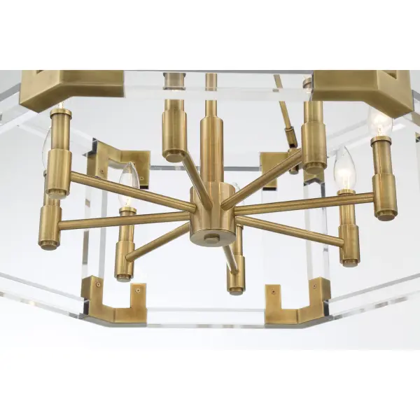 Prima Vista 8-Light Chandelier in Aged Antique Brass - Image 3