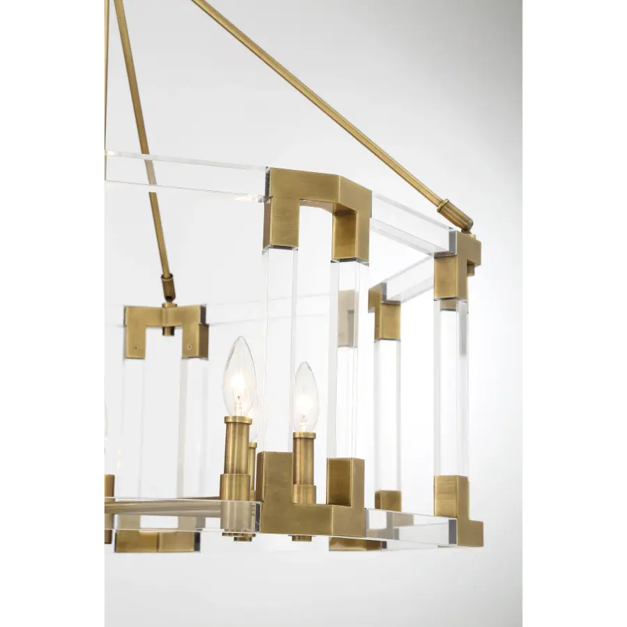Prima Vista 8-Light Chandelier in Aged Antique Brass - Image 4