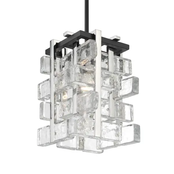 The Painesdale mini pendant combines contemporary styling with industrial charm through its distinctive two-tone finish. Clear glass shade showcases vintage-style bulbs while the mixed metal finish adds visual interest to compact spaces. - alternate view