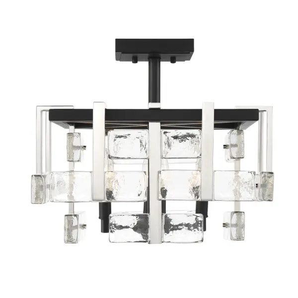 Painesdale 4-Light Semi Flush Mount in Sand Coal and Polished Nickel - Image 5