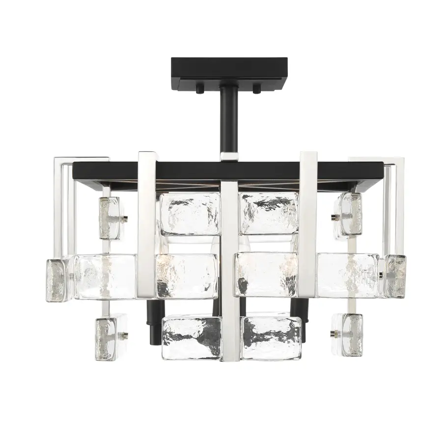Painesdale 4-Light Semi Flush Mount in Sand Coal and Polished Nickel - Image 5