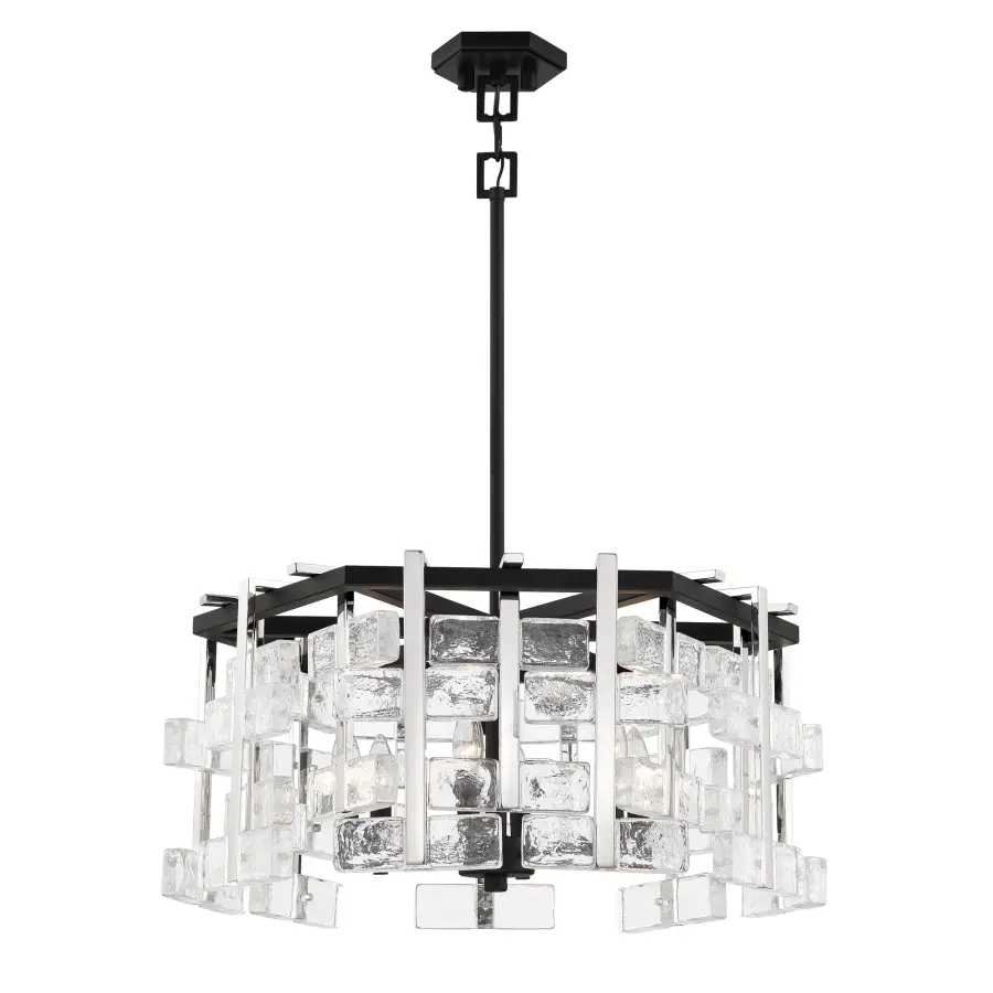 Painesdale 6-Light Pendant in Sand Coal and Polished Nickel - Image 1