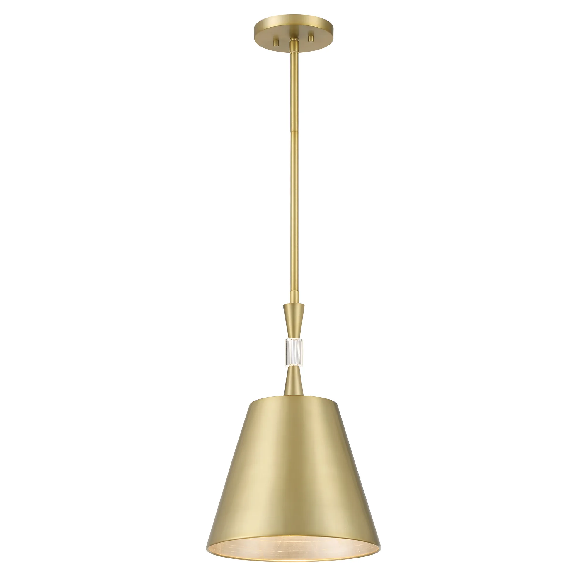 Baratti 1-Light Pendant with Wood and Crystal Accents