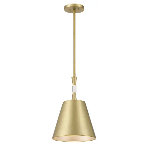 Baratti 1-Light Pendant with Wood and Crystal Accents - Image 1