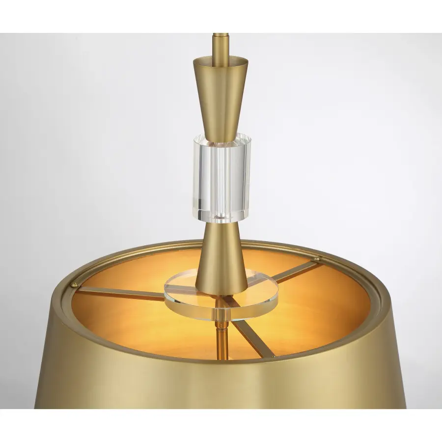 Baratti 3-Light Pendant with Wood and Crystal Accents - Image 4