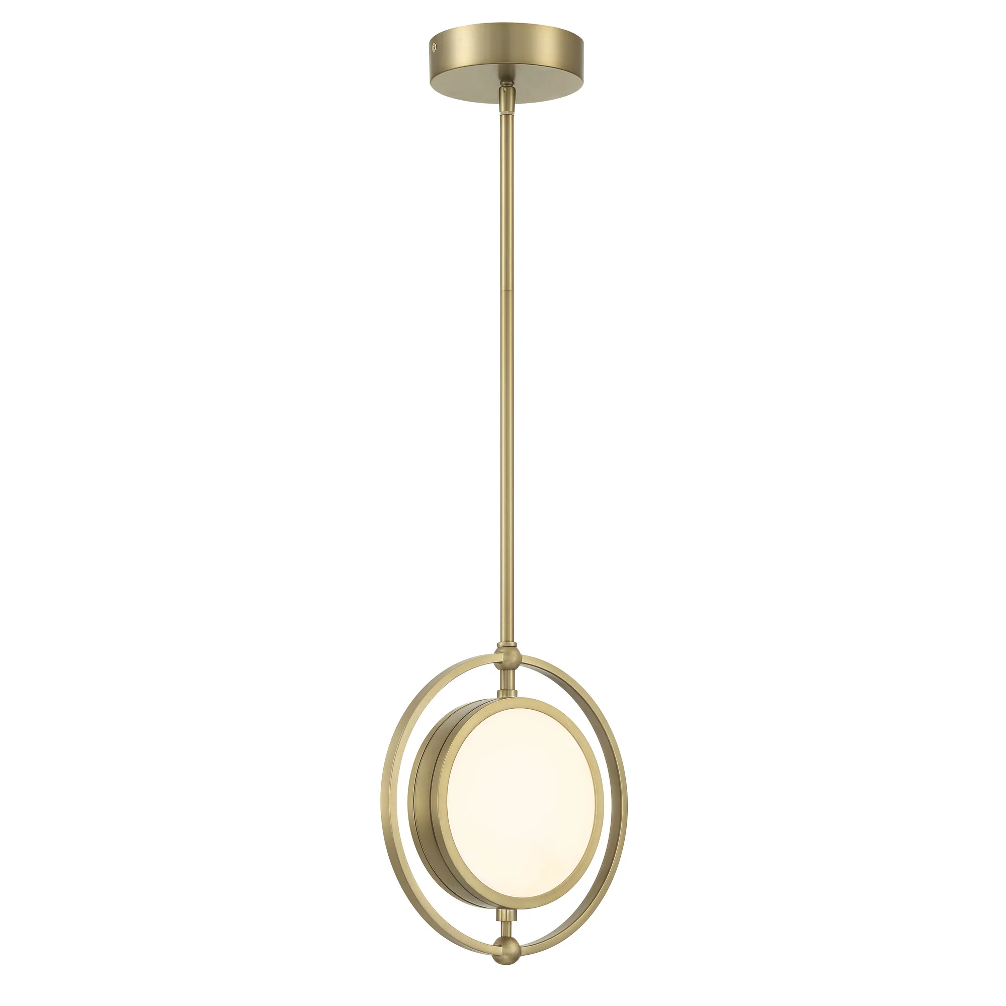 Spectr 1-Light LED Mini Pendant in Soft Brass