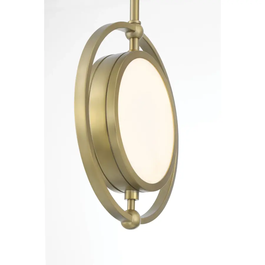 Spectr 1-Light LED Mini Pendant in Soft Brass - Image 2