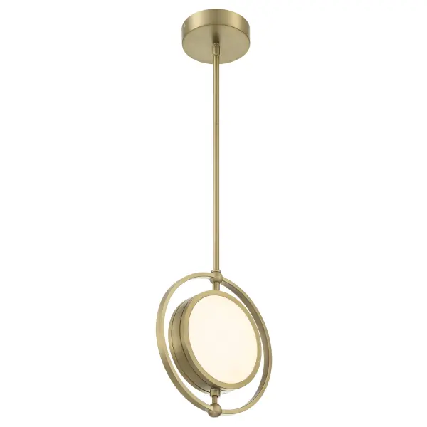 Spectr 1-Light LED Mini Pendant in Soft Brass - Image 4