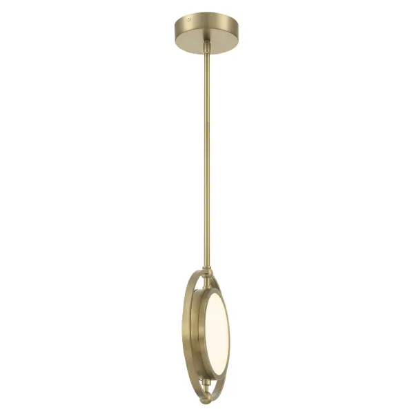 Spectr 1-Light LED Mini Pendant in Soft Brass - Image 5