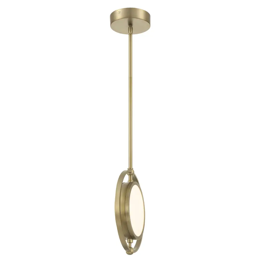 Spectr 1-Light LED Mini Pendant in Soft Brass - Image 5