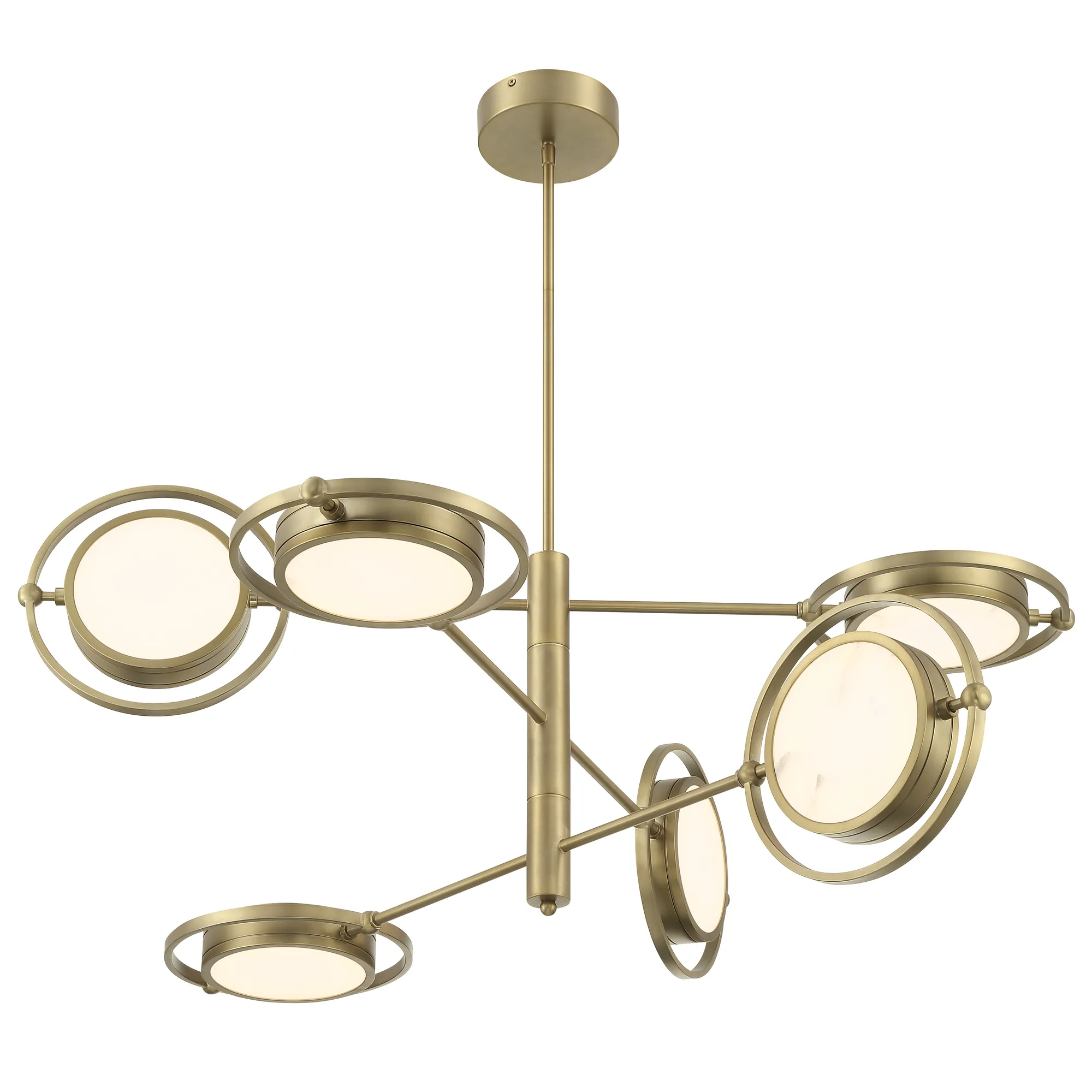 Spectr 6-Light LED Chandelier in Soft Brass