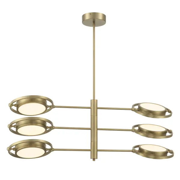Spectr 6-Light LED Chandelier in Soft Brass - Image 4