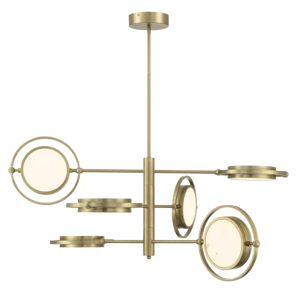 Spectr 6-Light LED Chandelier in Soft Brass - Image 6