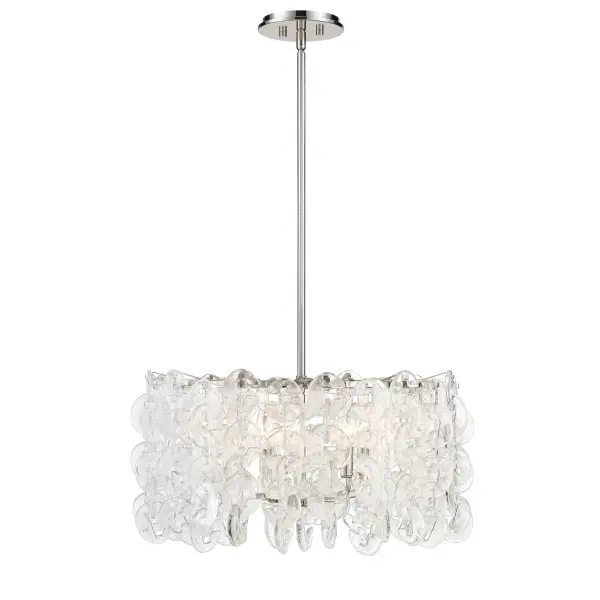 Taffinoe 5-Light Pendant in Polished Nickel