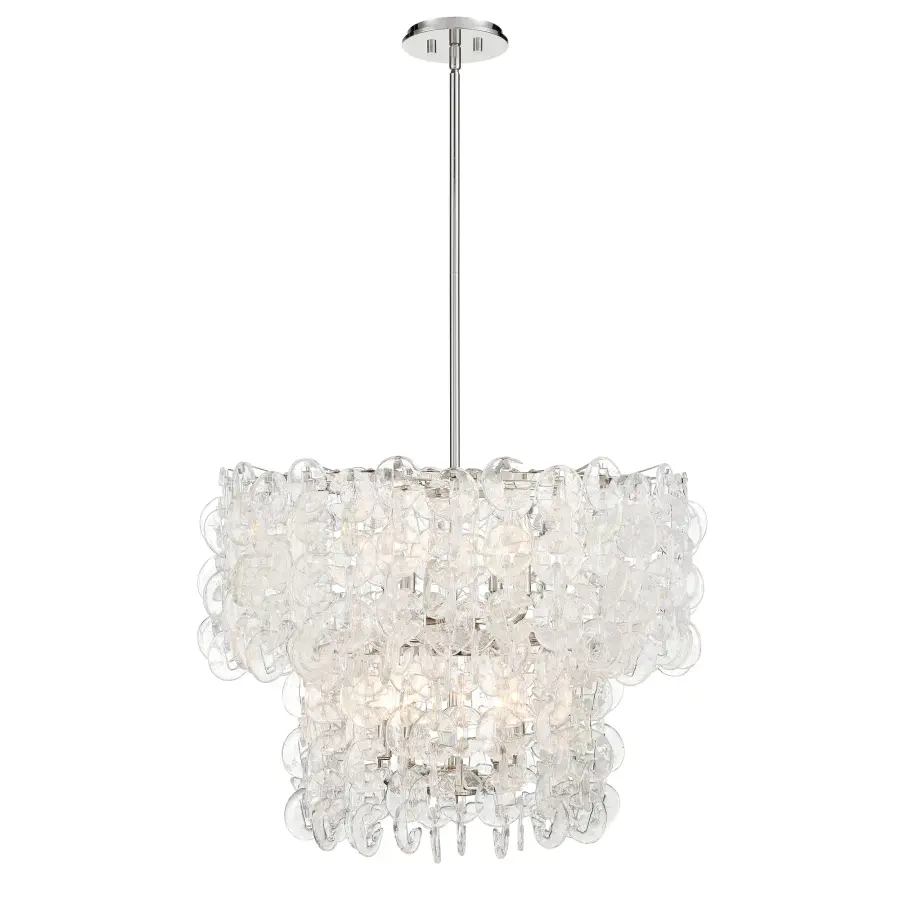 Taffinoe 8-Light Pendant in Polished Nickel - Image 1