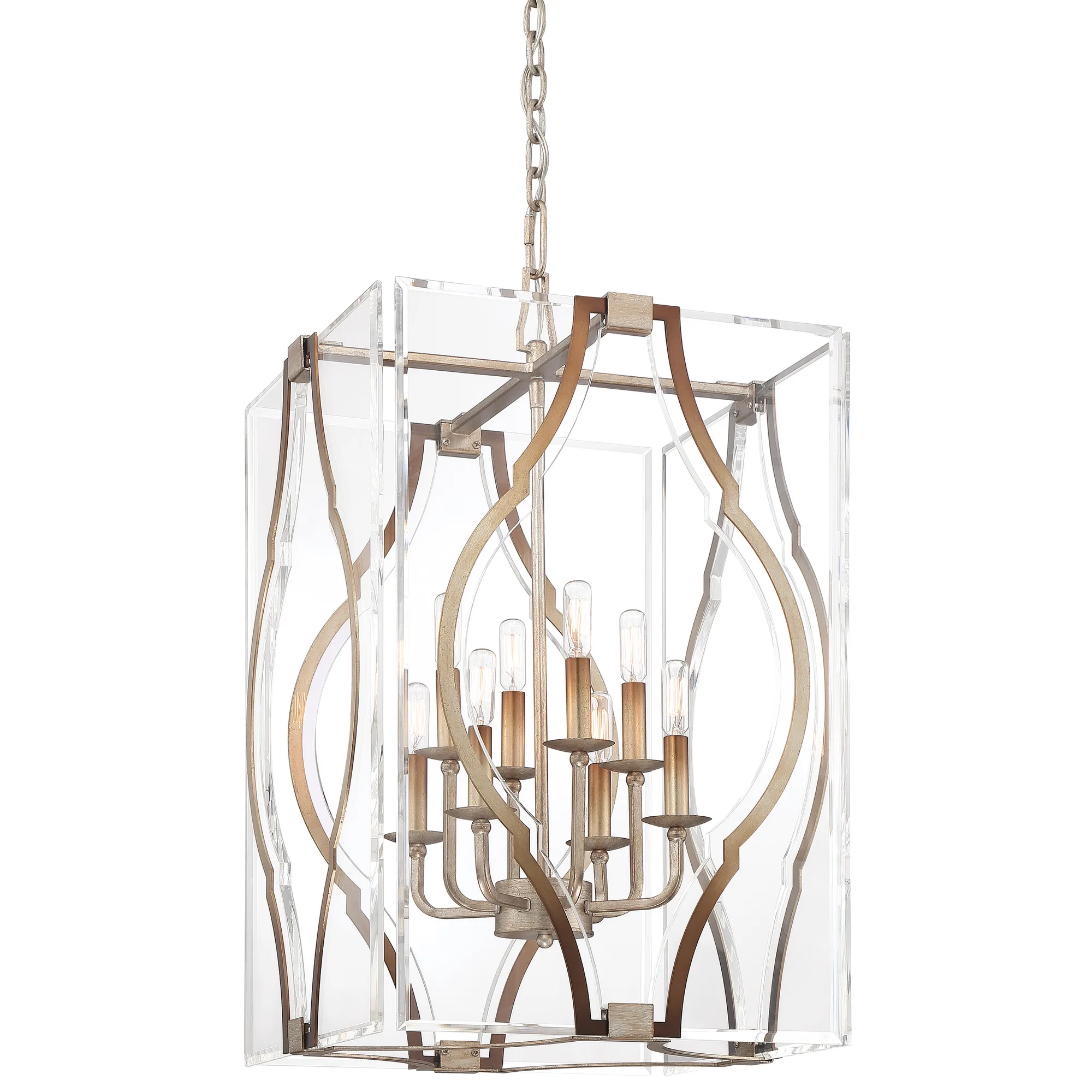 Brenton Cove 8-Light Pendant in Gold Mist Gold Leaf
