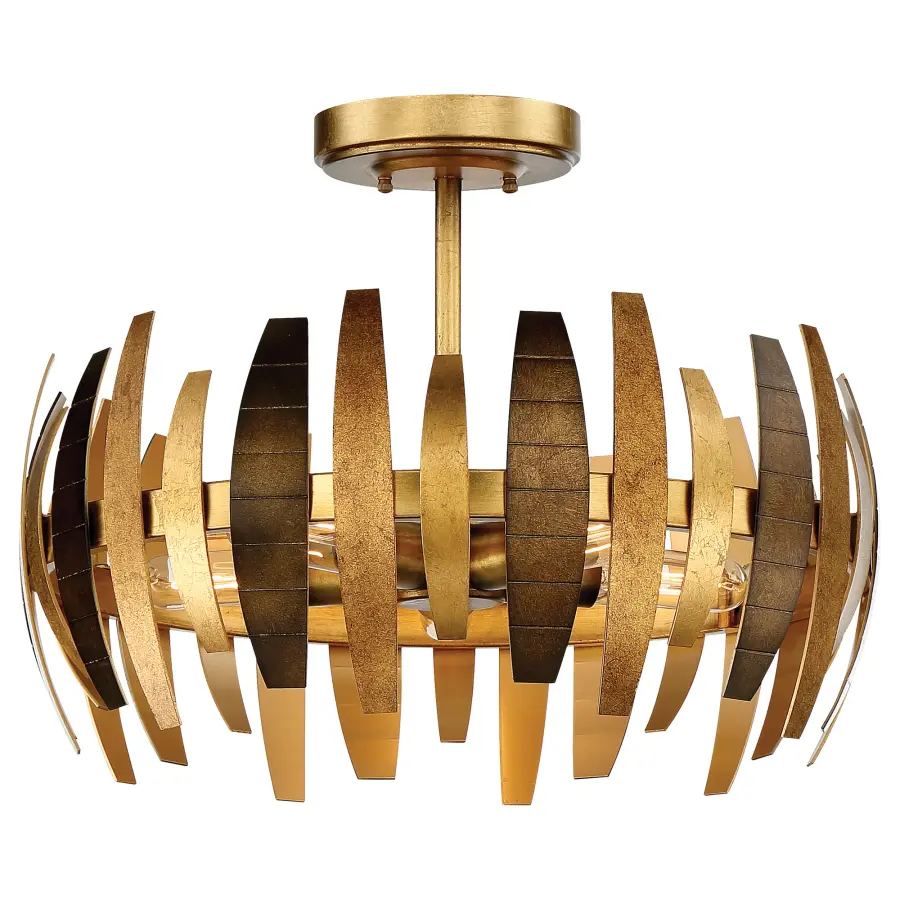 Manitou 5-Light Semi Flush Mount in Ardor Gold