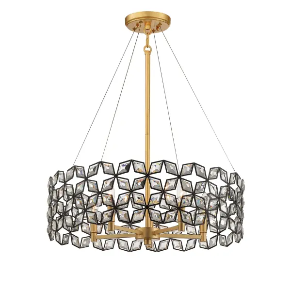 BrookCrest 5-Light Crystal Pendant - Image 1
