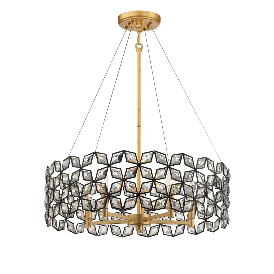 BrookCrest 5-Light Crystal Pendant - Image 1