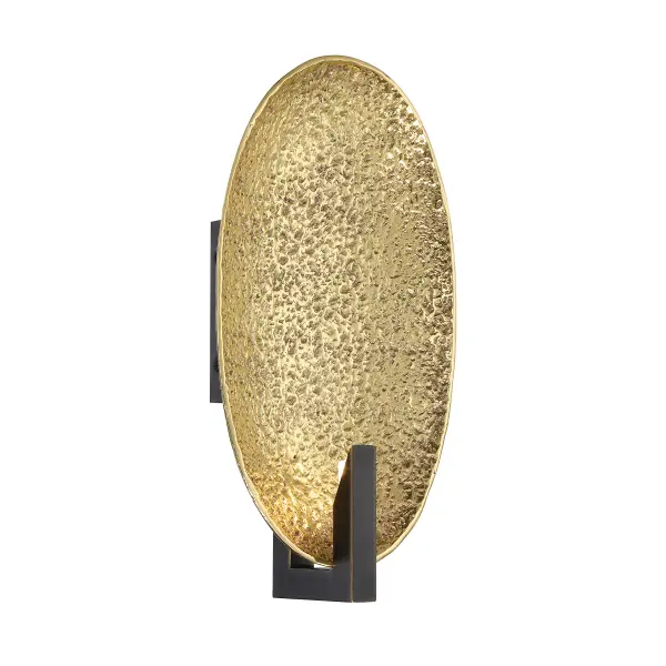 The Daric wall sconce combines polished brass with bronze accents for a sophisticated look. Its compact 8.25" width makes it ideal for smaller spaces while delivering warm, dimmable lighting perfect for ambiance.