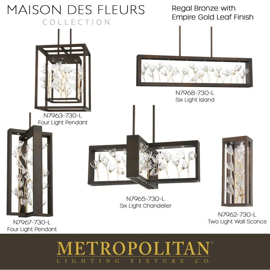 Maison Des Fleurs 4-Light LED Pendant - Image 3